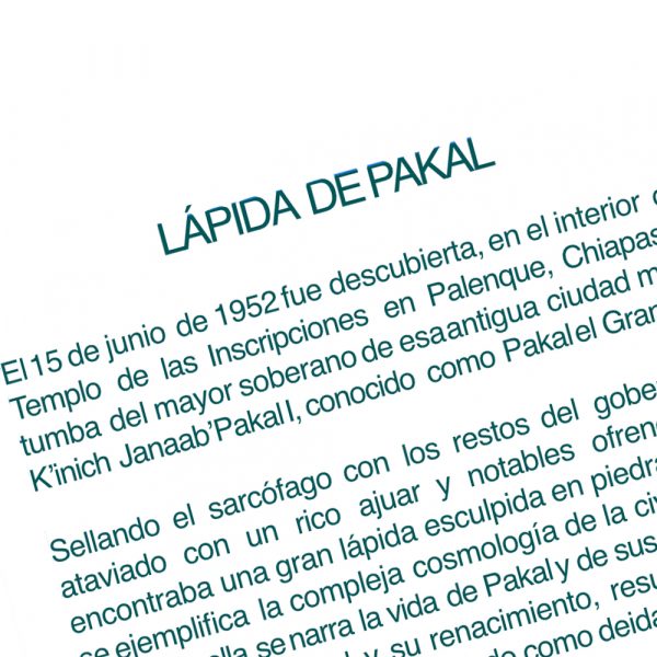 Póster lápida Rey Pakal